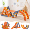 5-in-1 toddler climbing frame and slide set