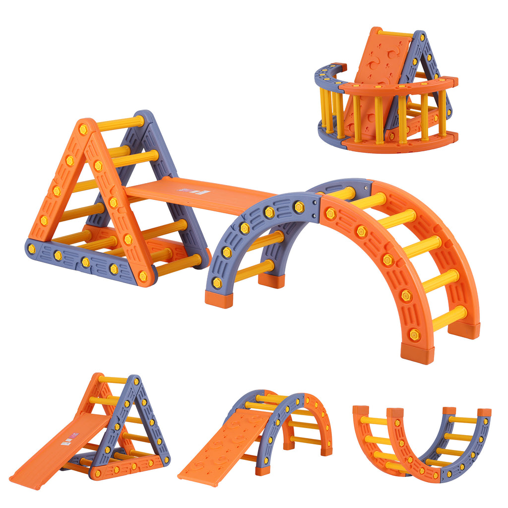 5-in-1 toddler climbing frame and slide set – view 2