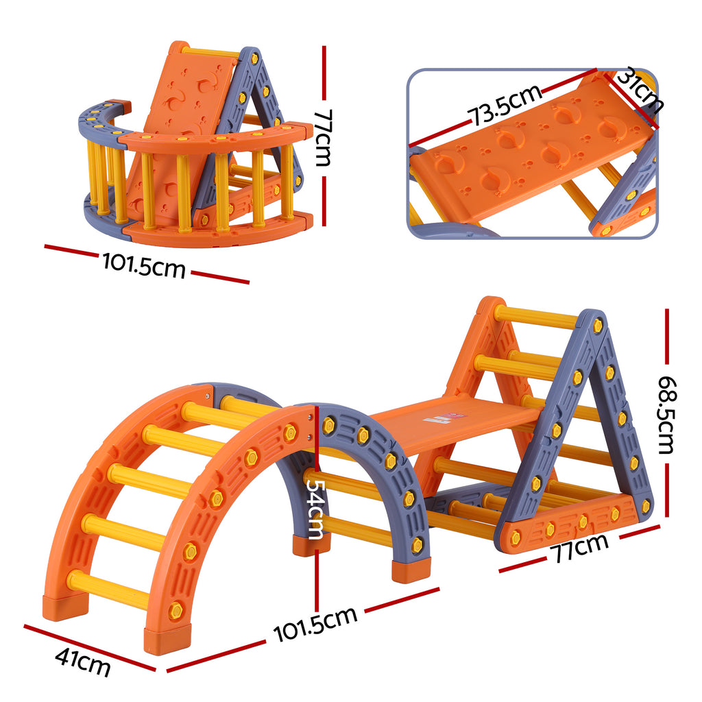 5-in-1 toddler climbing frame and slide set – view 3