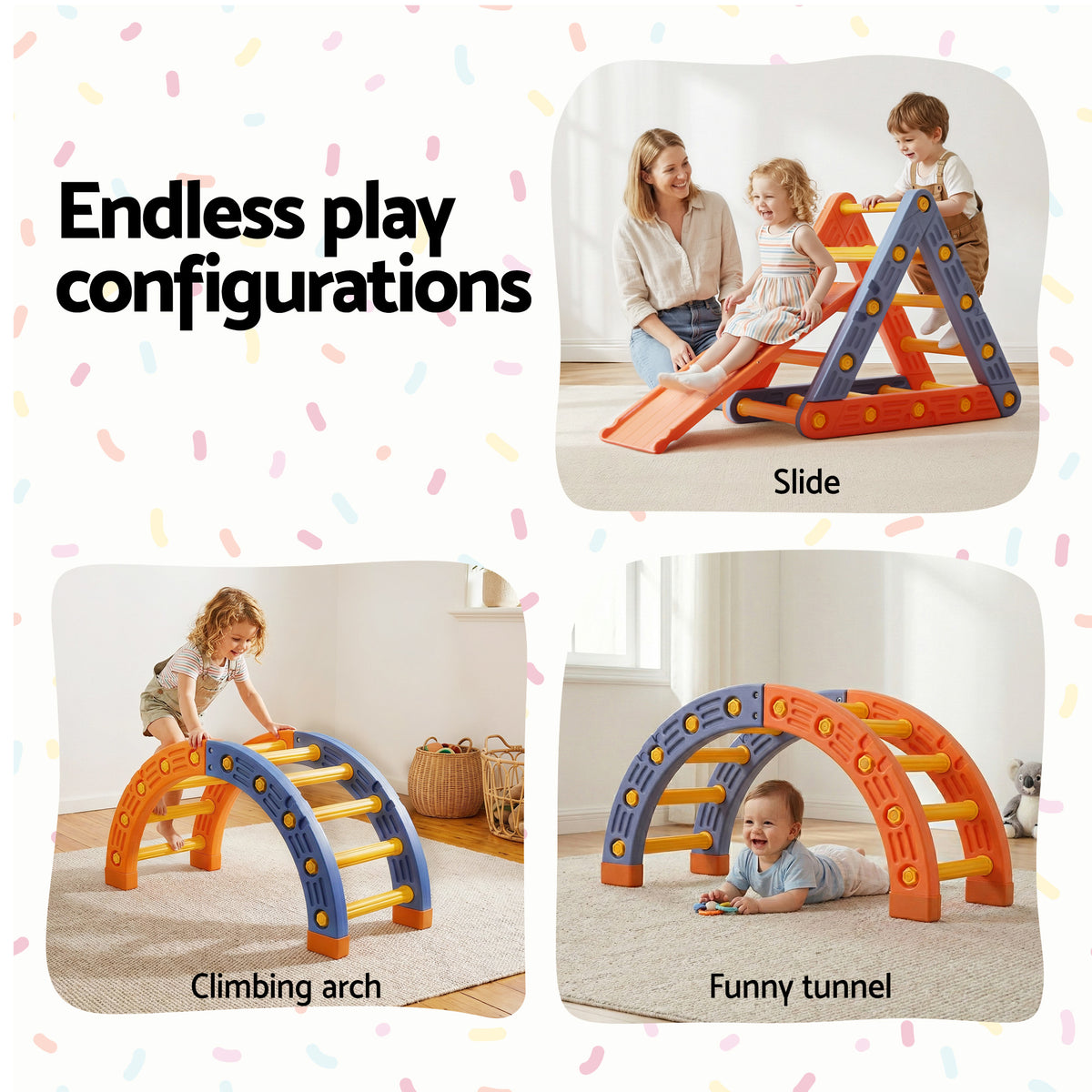 5-in-1 toddler climbing frame and slide set – view 5