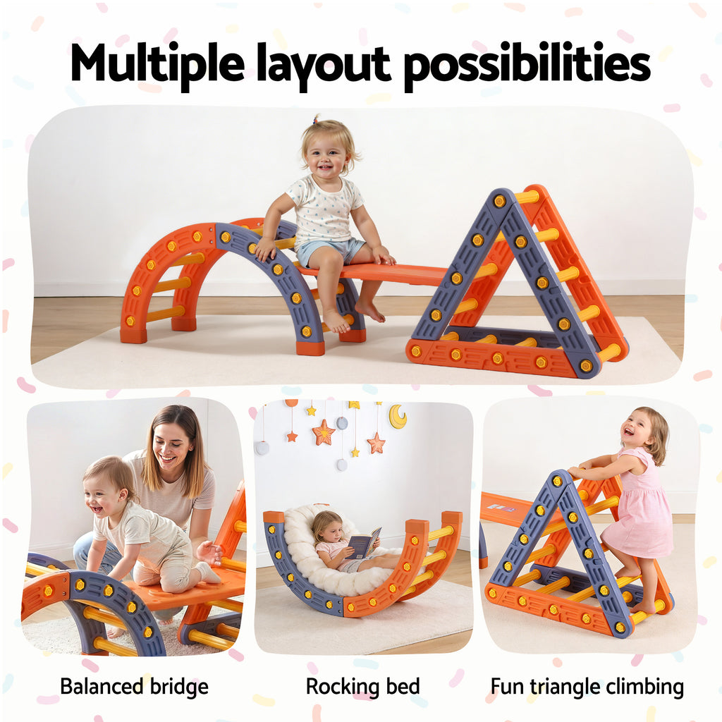 5-in-1 toddler climbing frame and slide set – view 6