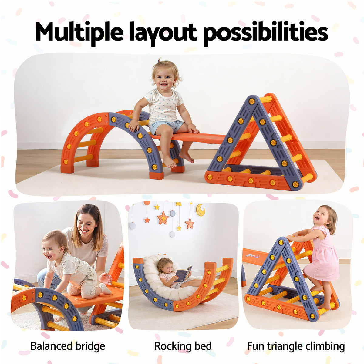 5-in-1 toddler climbing frame and slide set – view 6