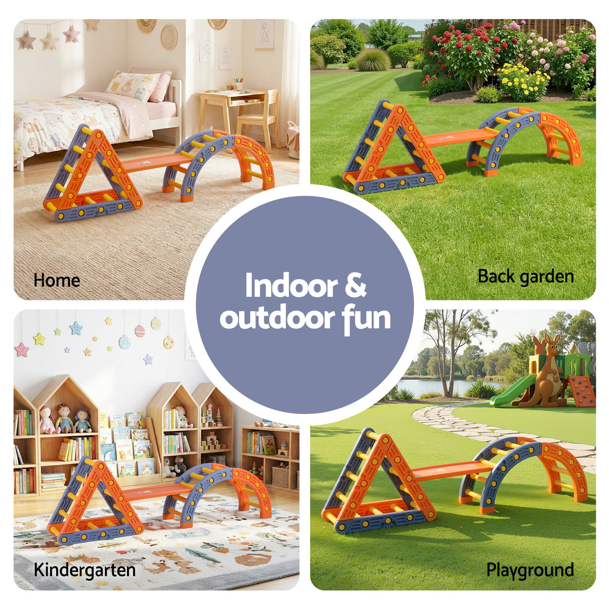 5-in-1 toddler climbing frame and slide set – view 7