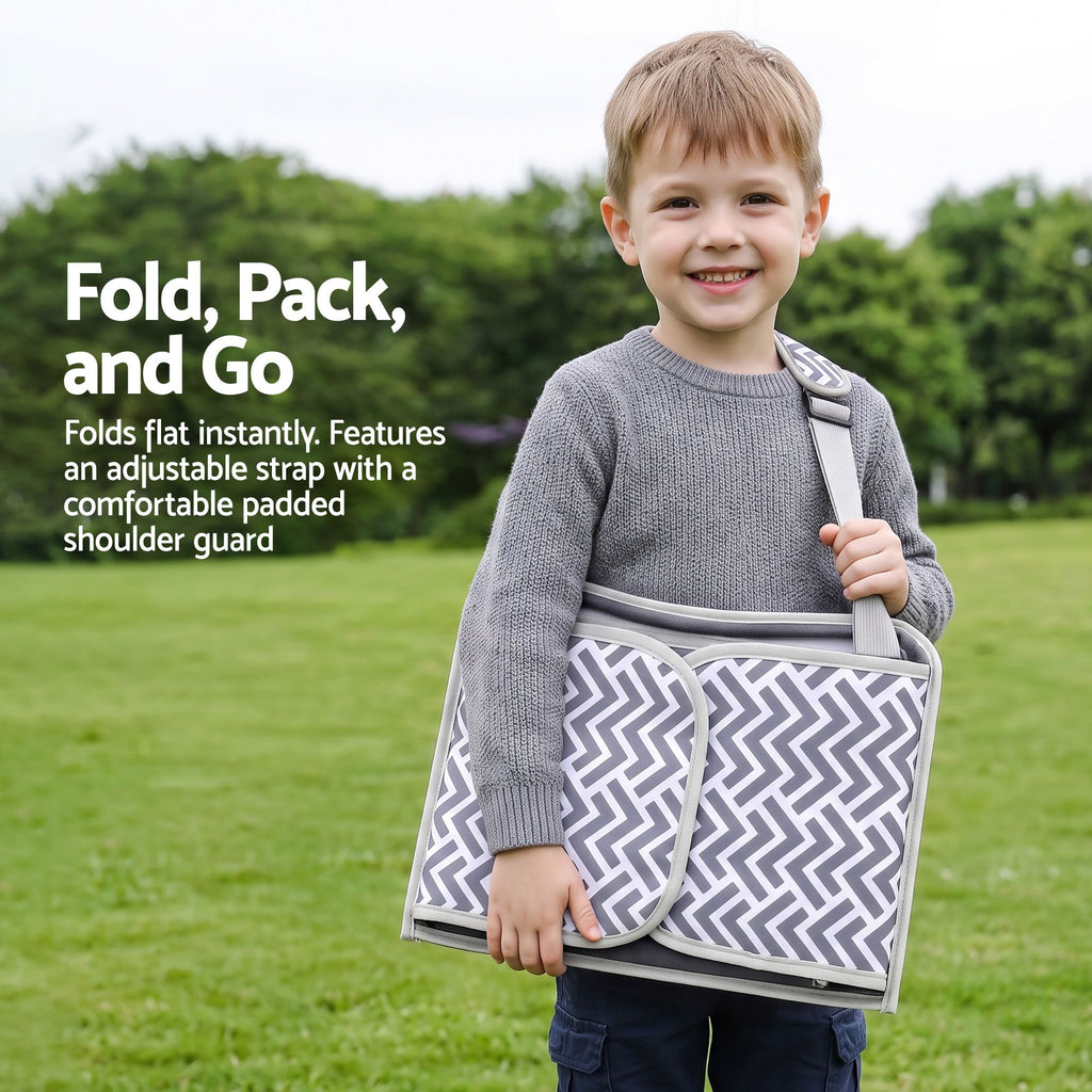 Kids travel tray car seat lap desk in grey – view 8