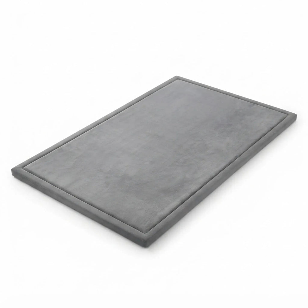 Large thick foam baby play mat 150 x 200 cm in grey – view 9